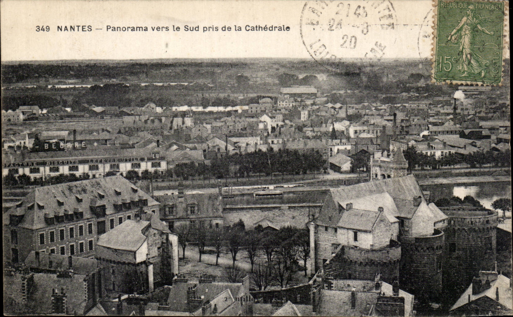 CPA Nantes Panorama towards the South taken of the cathedral