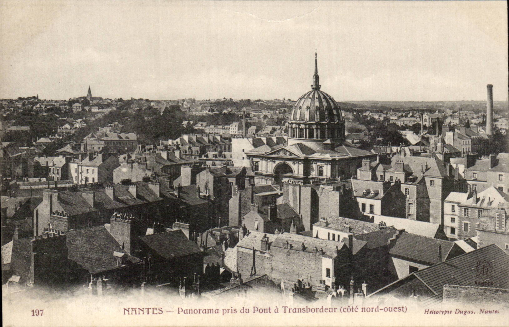 CPA Nantes Panorama taken of the bridge has transporter