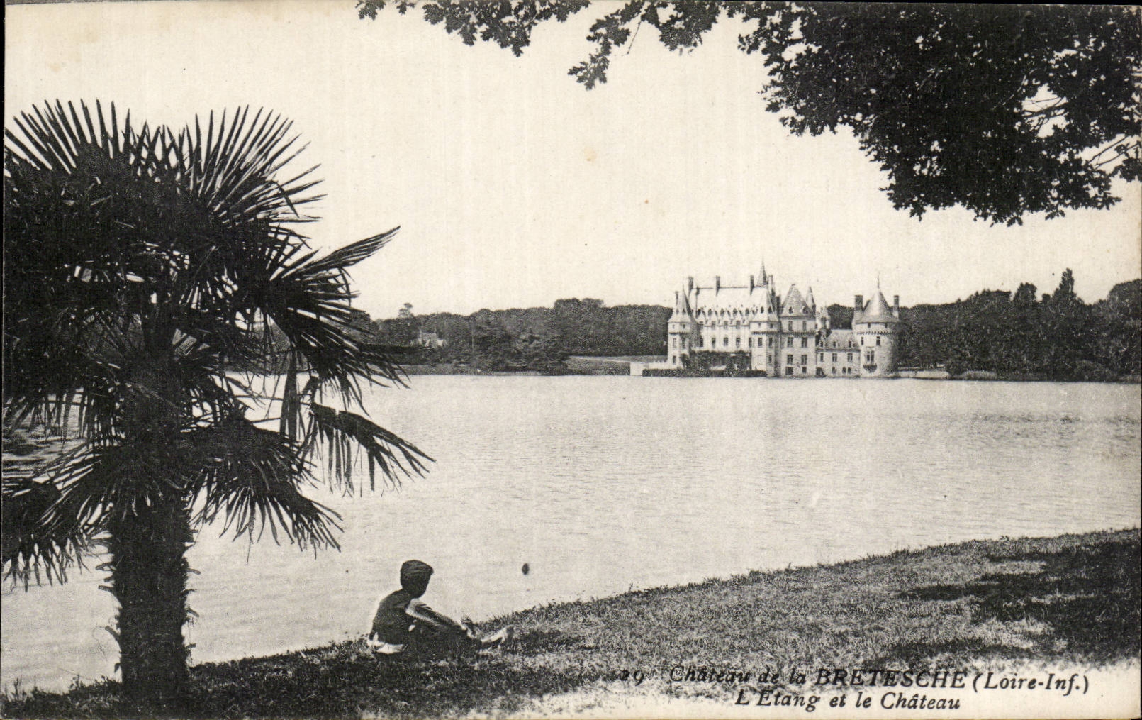 CPA Schloss von Bretesche der Teich und das Schloss