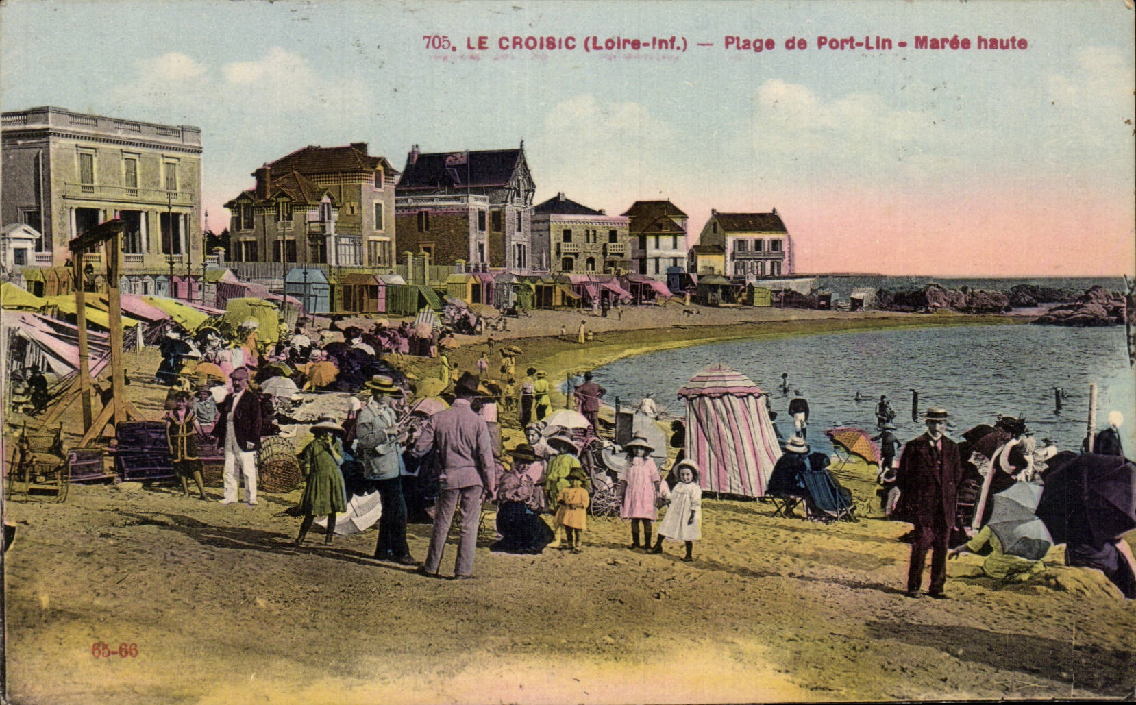 CPA Croisic Beach of Port Flax High tide