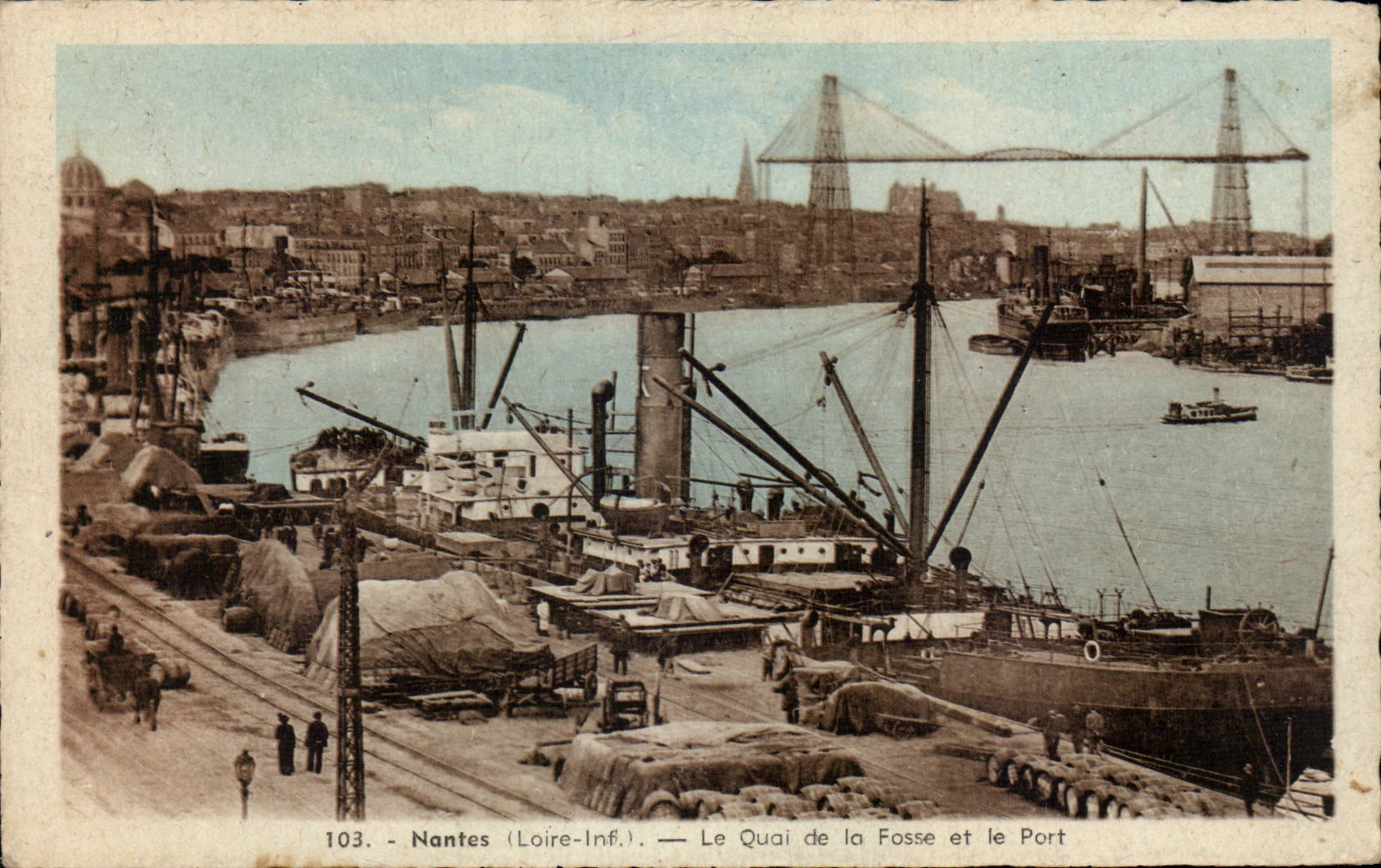 CPA Nantes the quay of the pit and the port