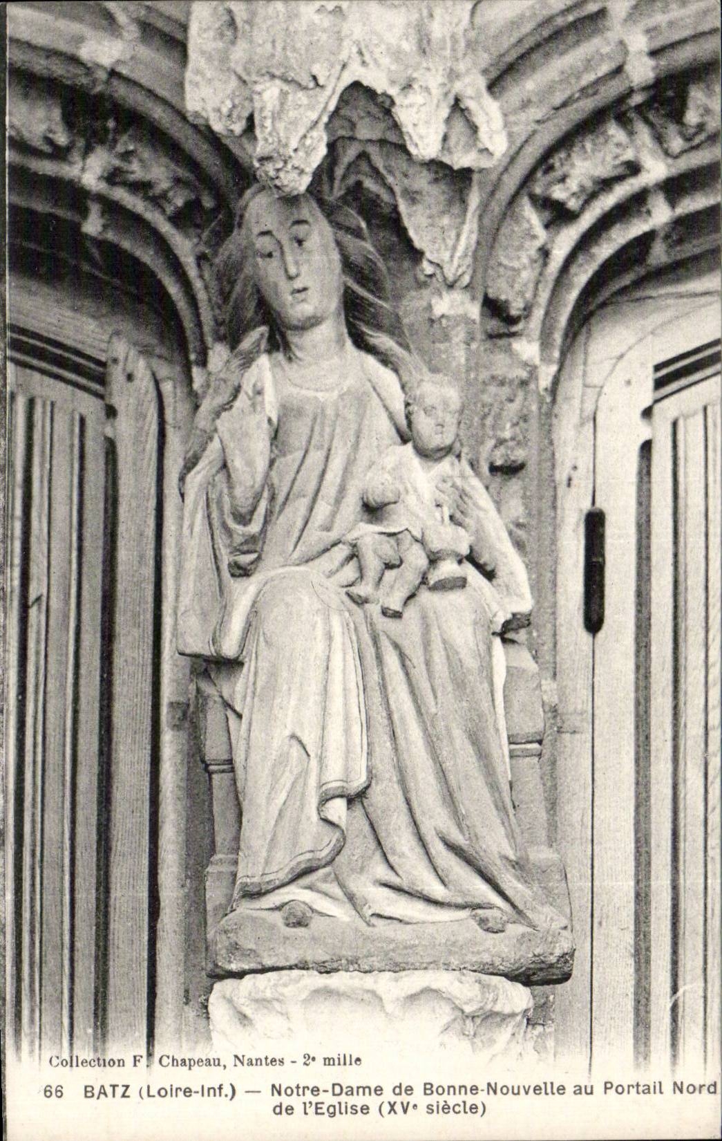 CPA Batz Notre Dame of the Good news to the northern gate of the church