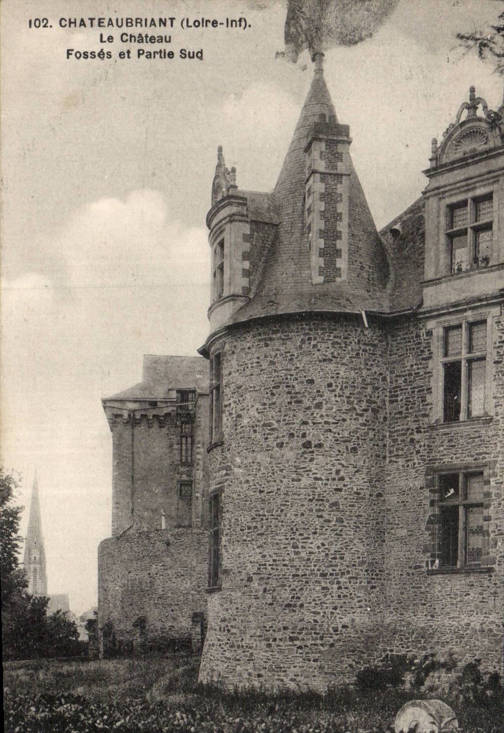 Chateaubriant CPA sudliche Schlossgruben und -teil