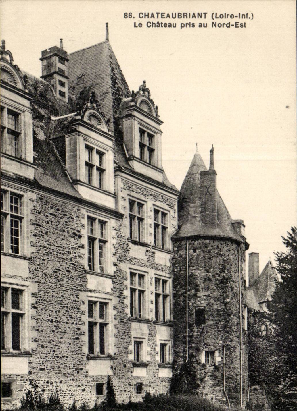 Chateaubriant CPA Schloss eingelassener Nordosten