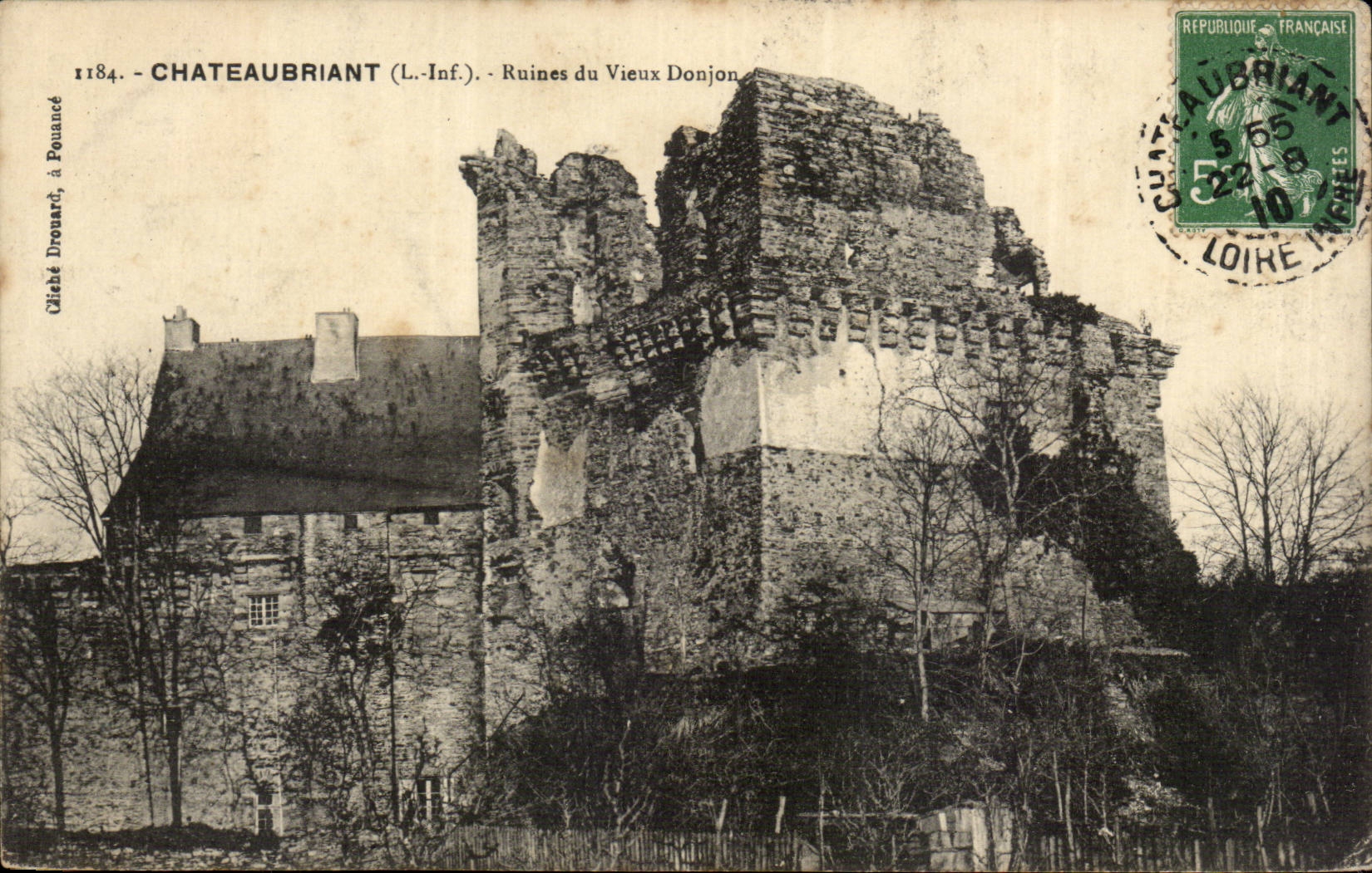 Chateaubriant CPA Ruinen des alten Unterhaltes