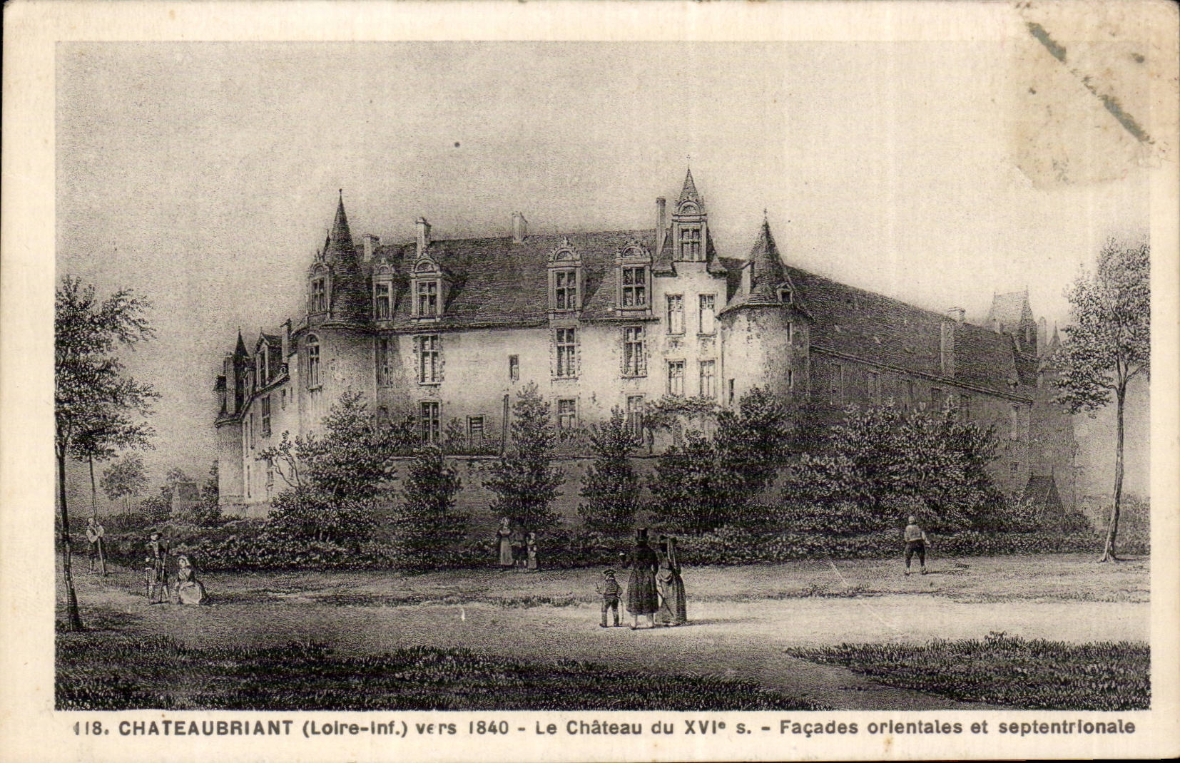 Chateaubriant CPA the castle of the 16th Frontages Eastern and septentrional