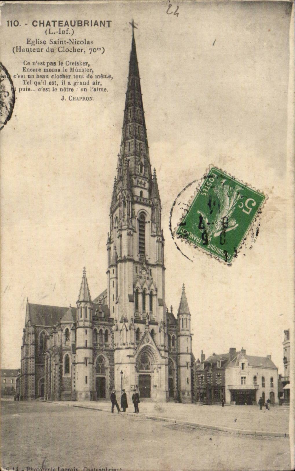 CPA Chateaubriant Church Saint Nicolas