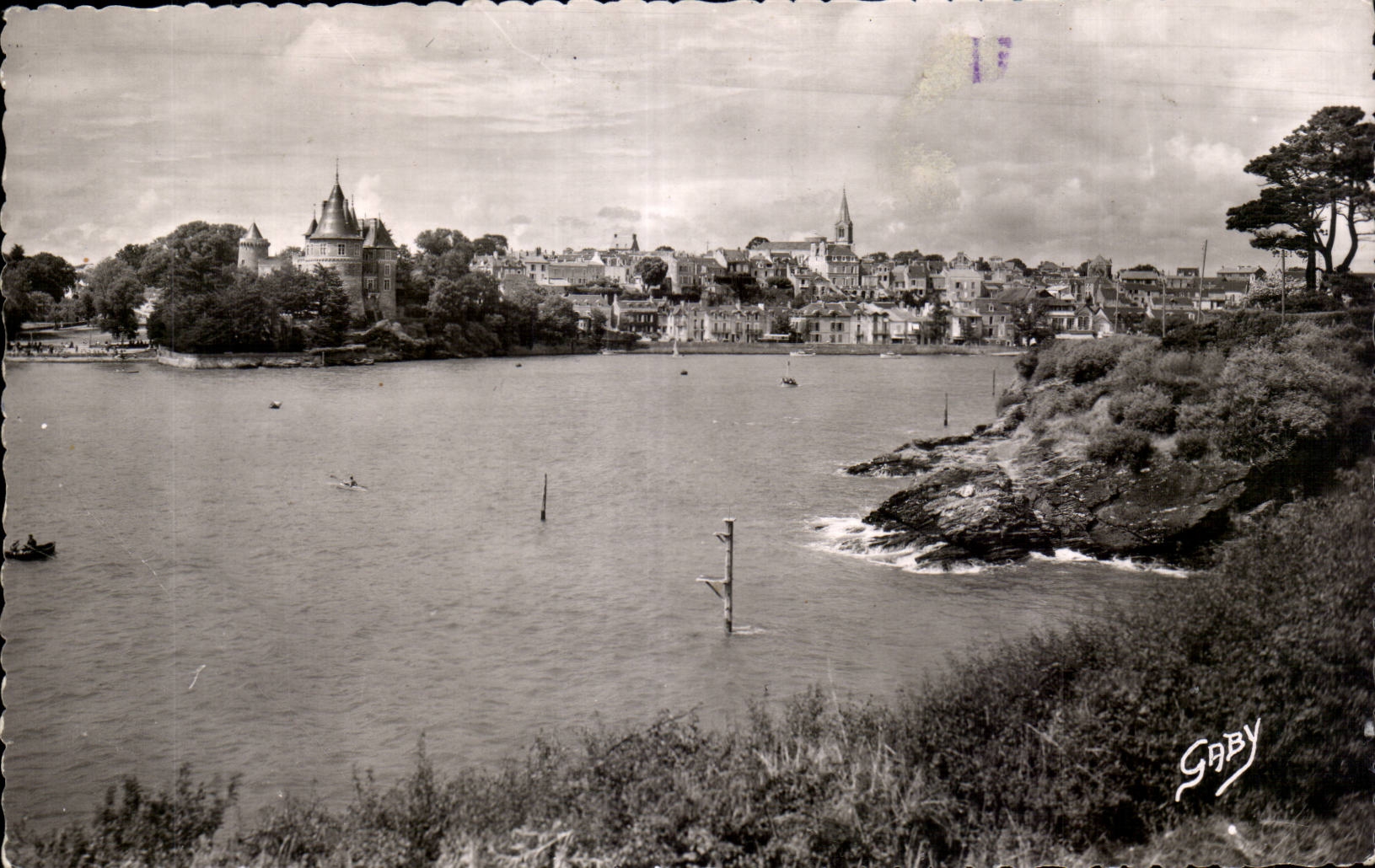 CPSM Pornic Entering of the port and el castle