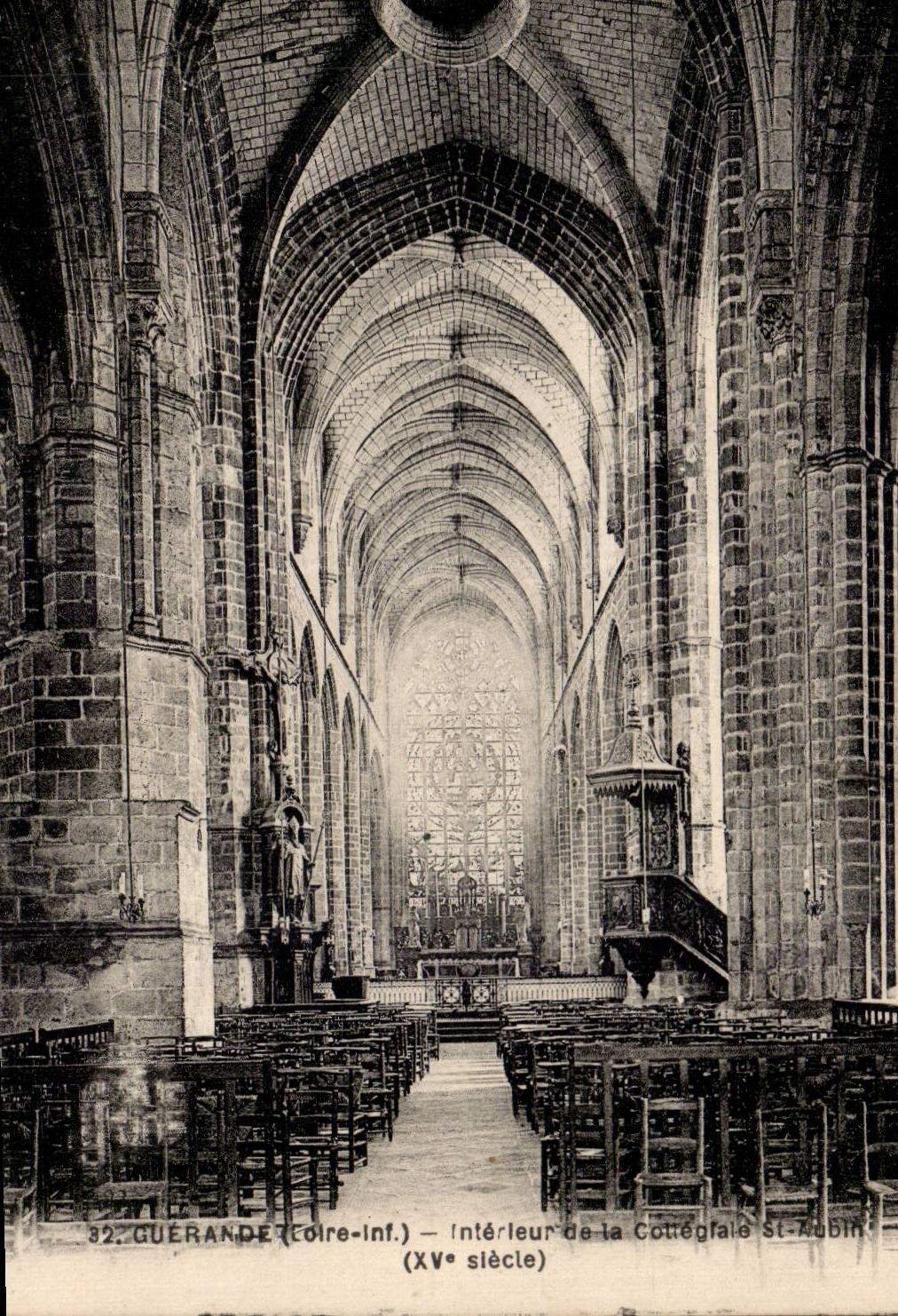 CPA Interior Guerande of Collegial Saint Aubin