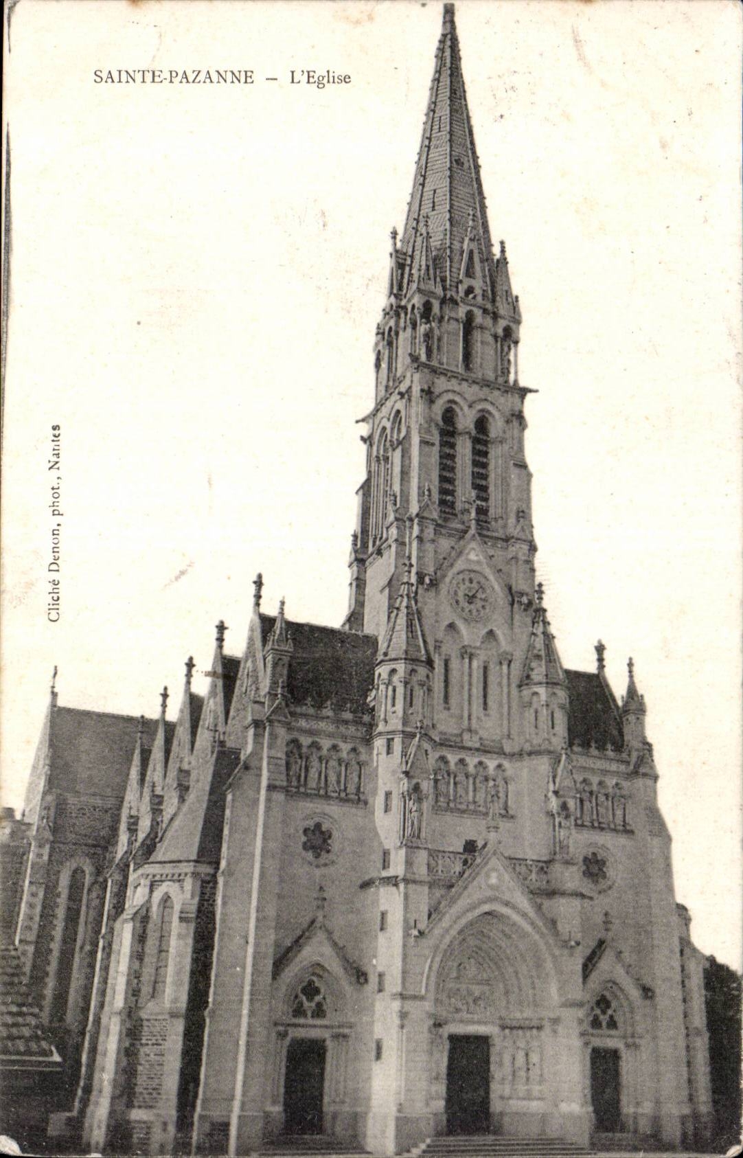 CPA Sainte Pazanne die Kirche