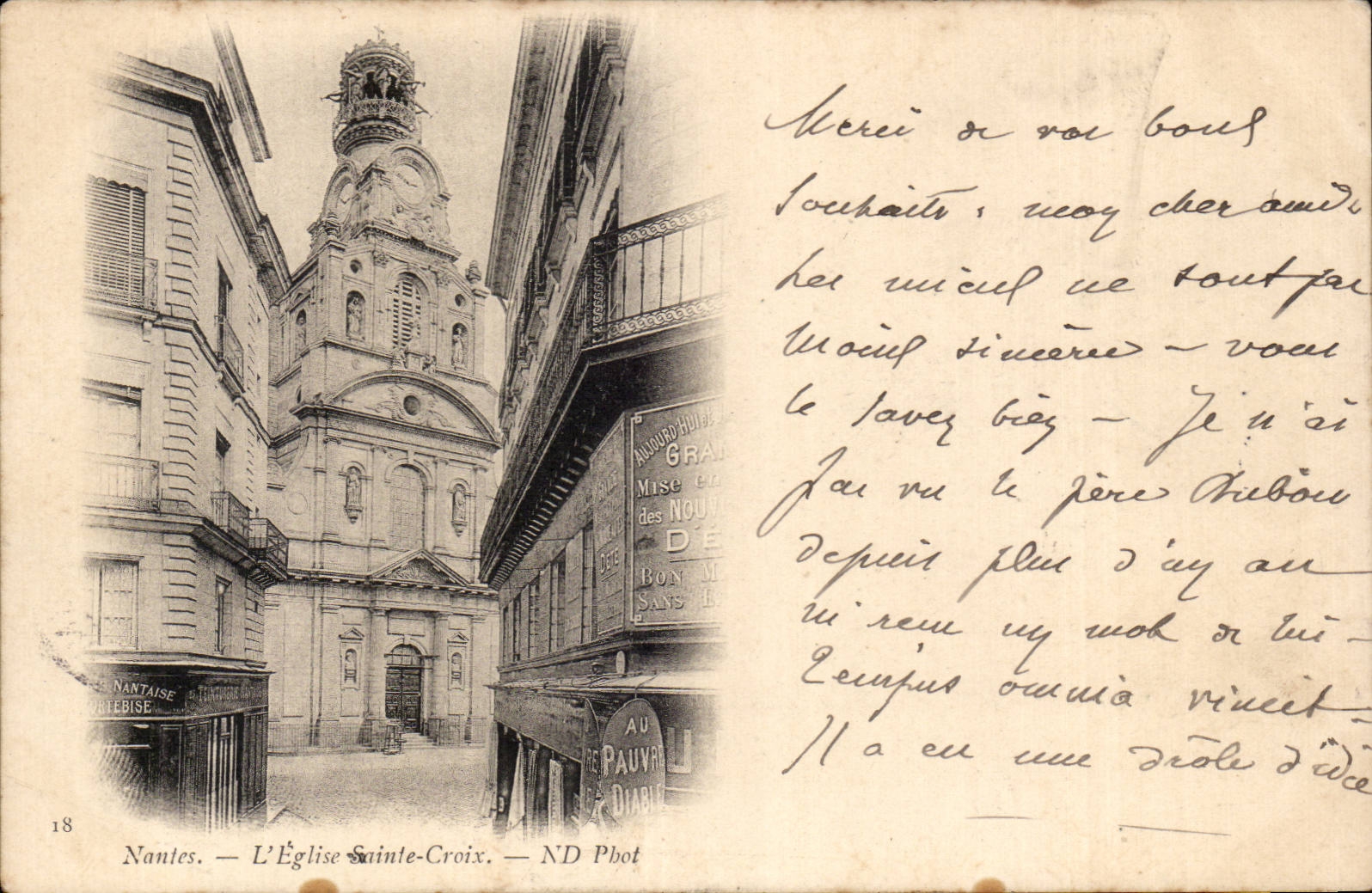 CPA Nantes Church Sainte Cross