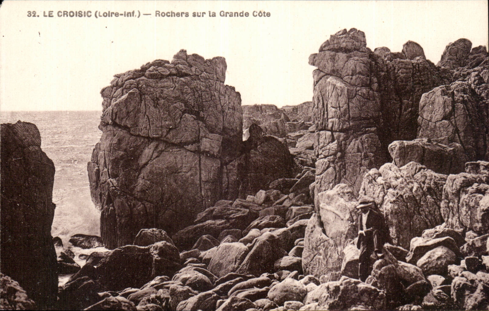 CPA Croisic Rocks on the great dimension