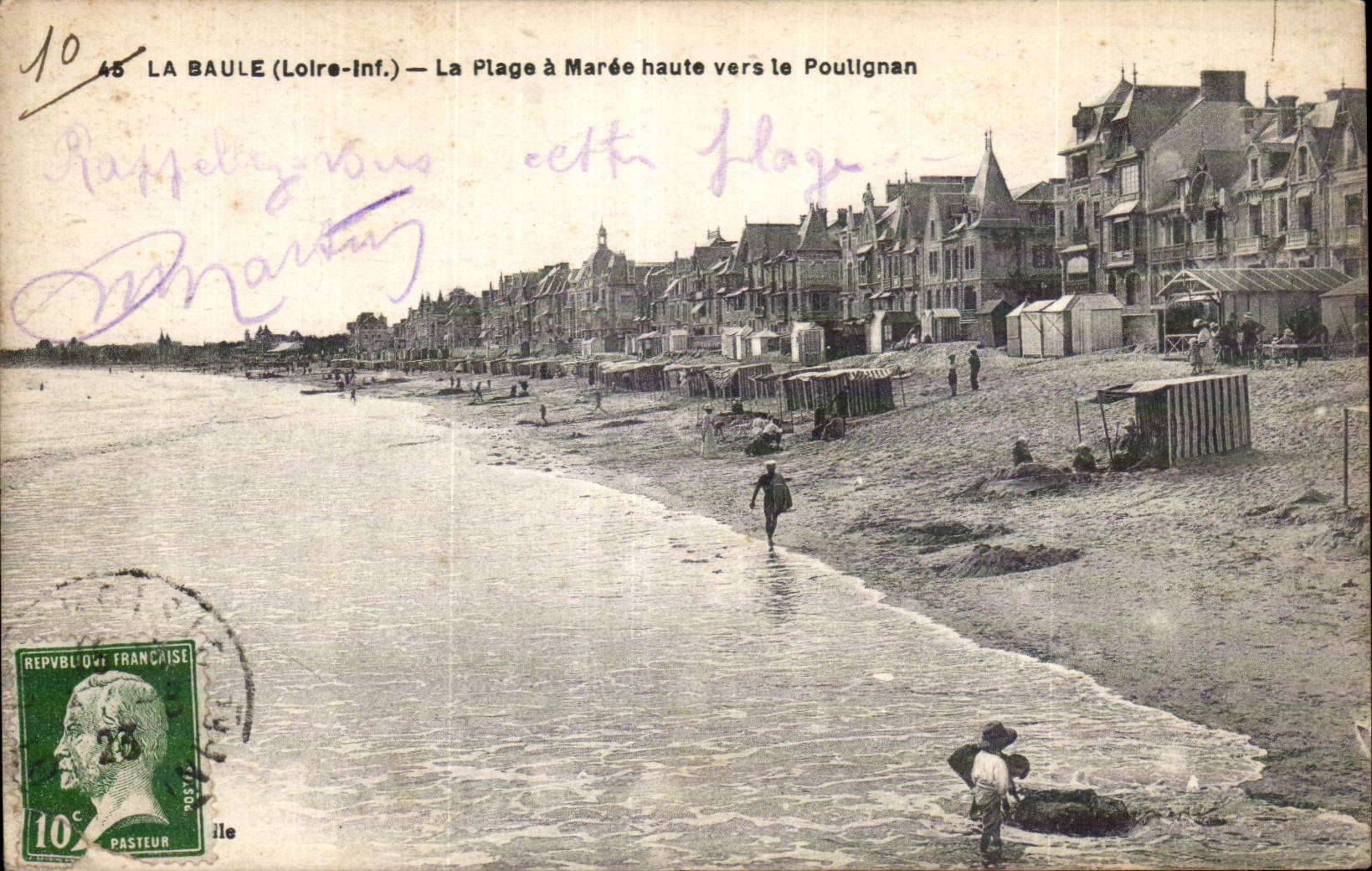 CPA La Baule on sea the beach has high tide towards Pouliguen