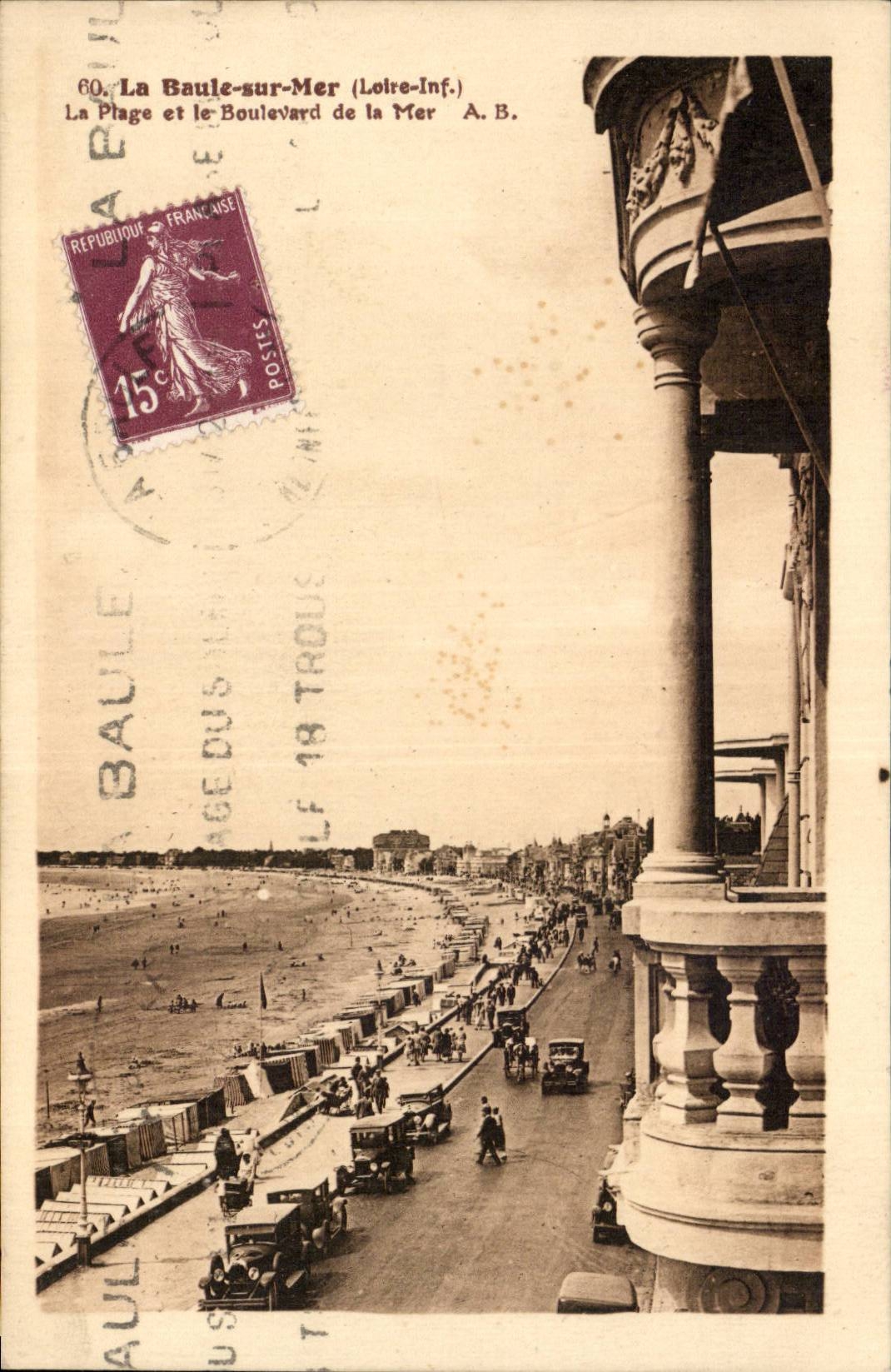 CPA La Baule on sea the beach and the boulevard of the sea