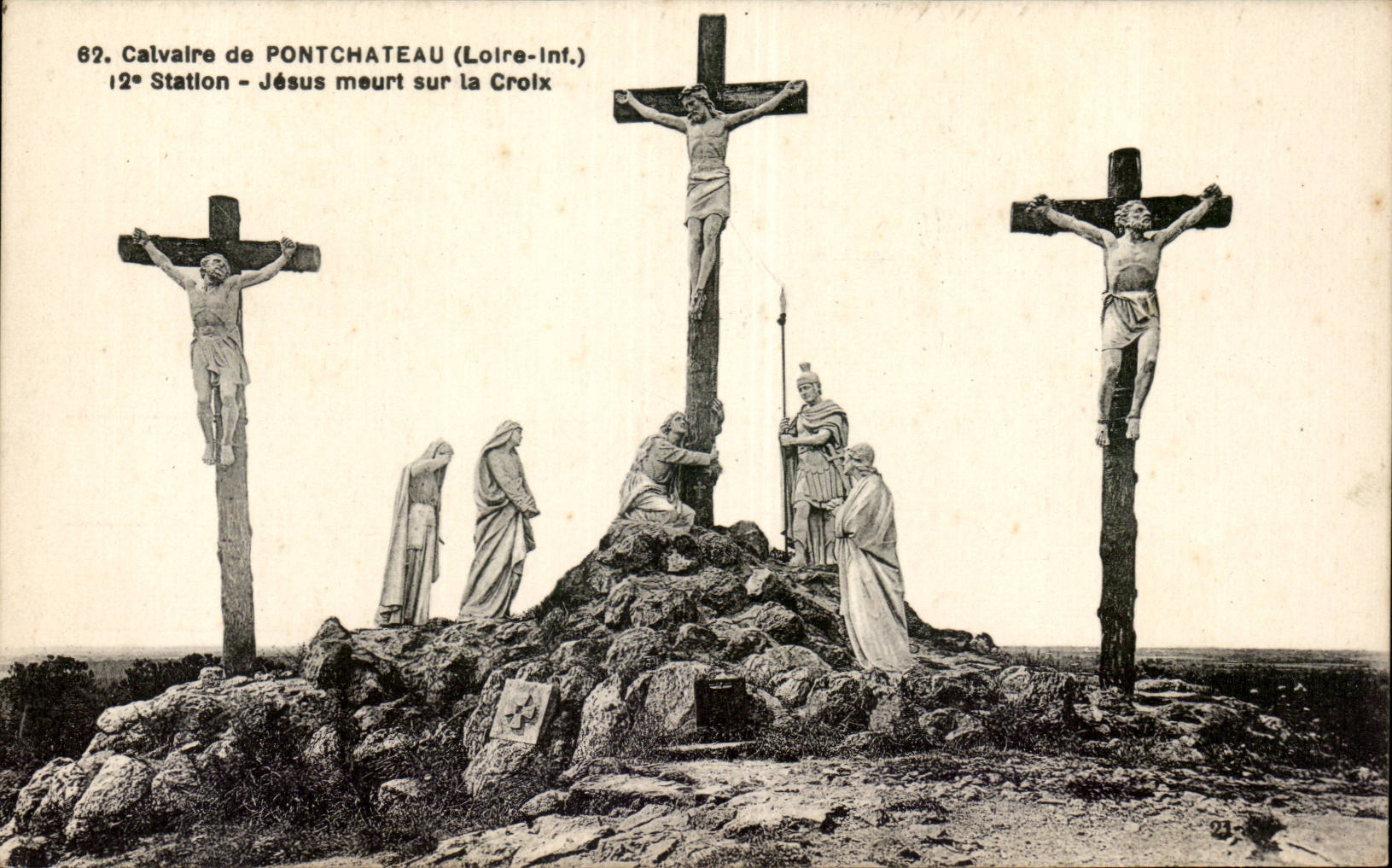 CPA Pontchateau Calvaire of the Madeleine Jesus dies on the cross