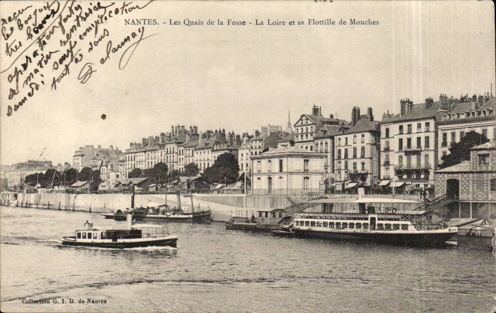 Nantes CPA quays of the pit the Loire and its flotilla of flies