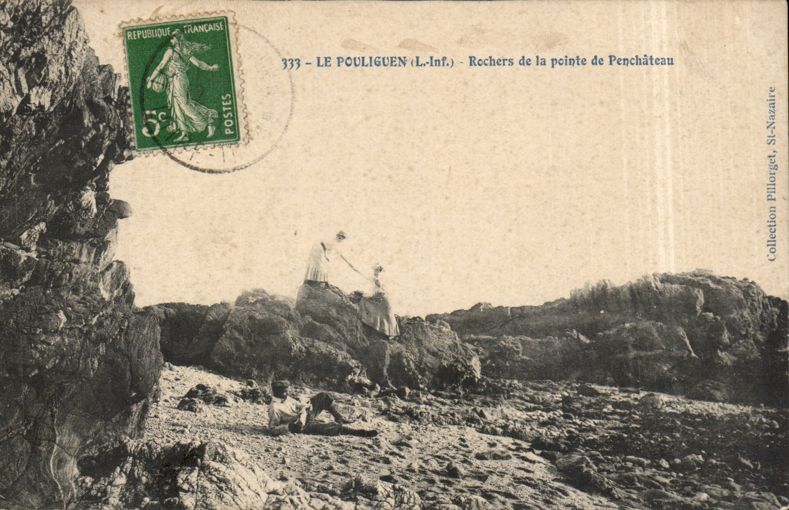CPA Pouliguen Rocks of the point of Ponchateau