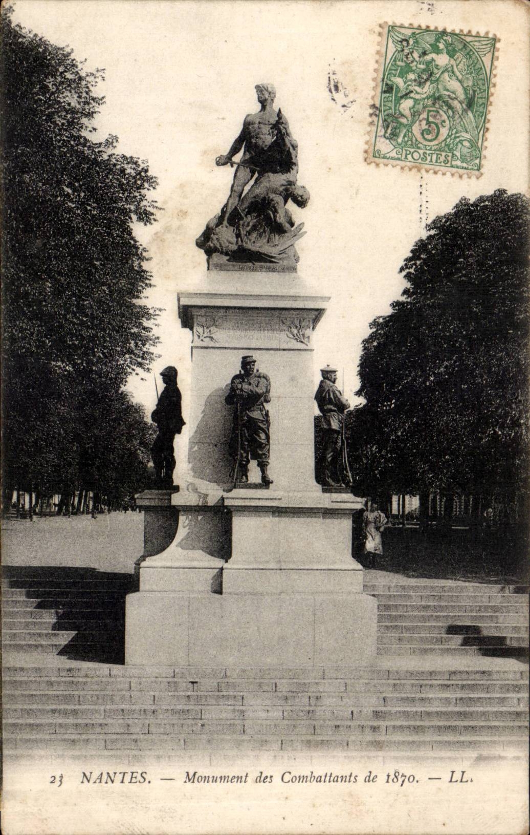 CPA Nantes Monument of the combatants of 1870