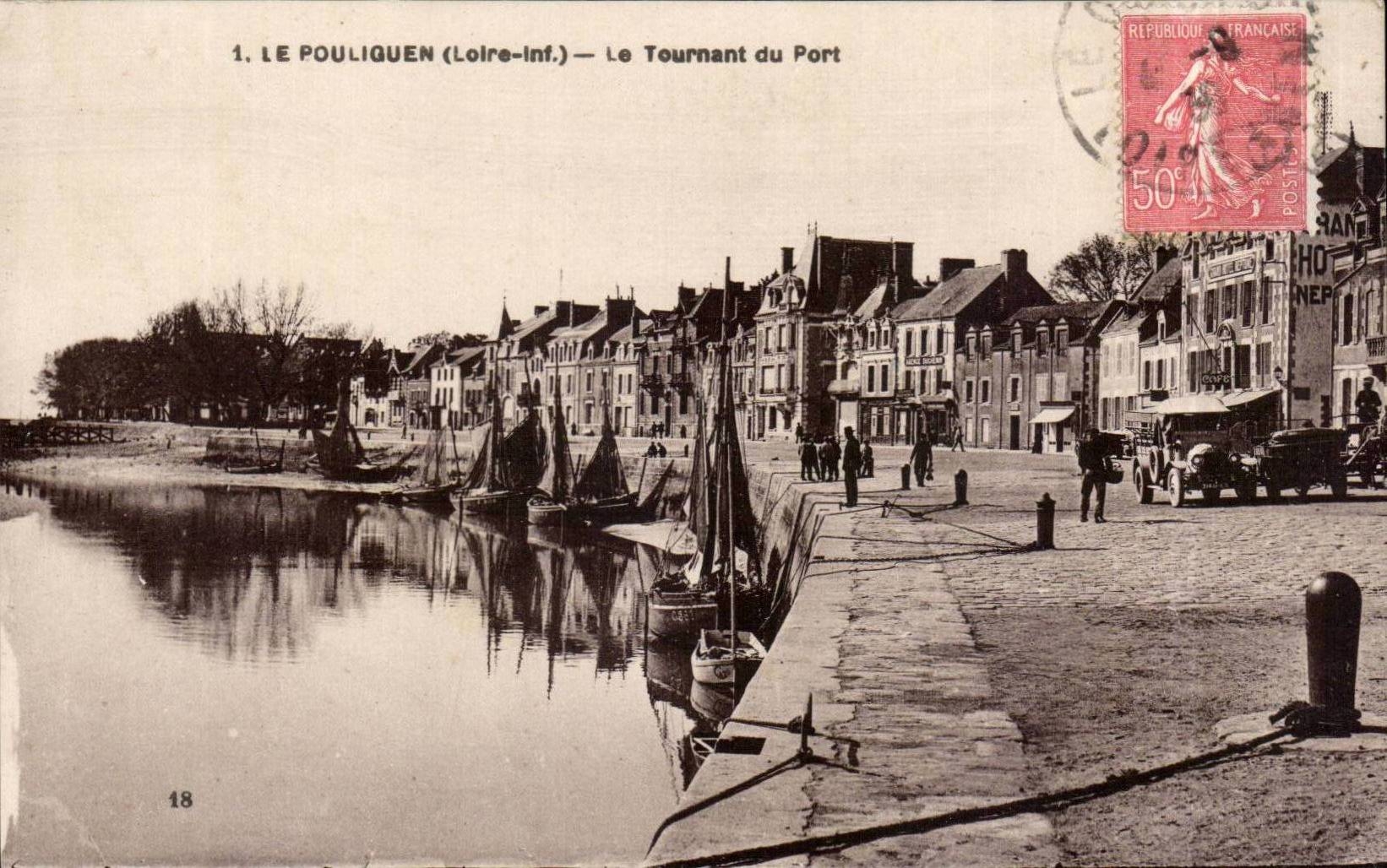 CPA Pouliguen the turning of the port