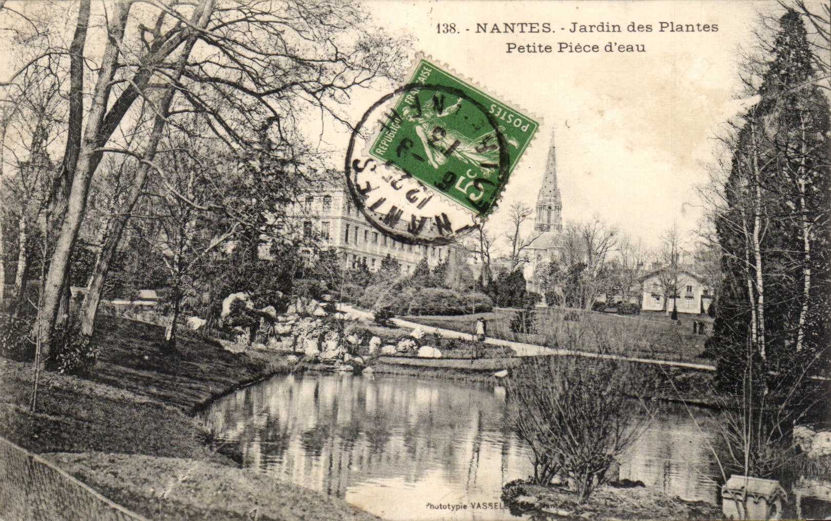 CPA Nantes the botanical garden Small water part