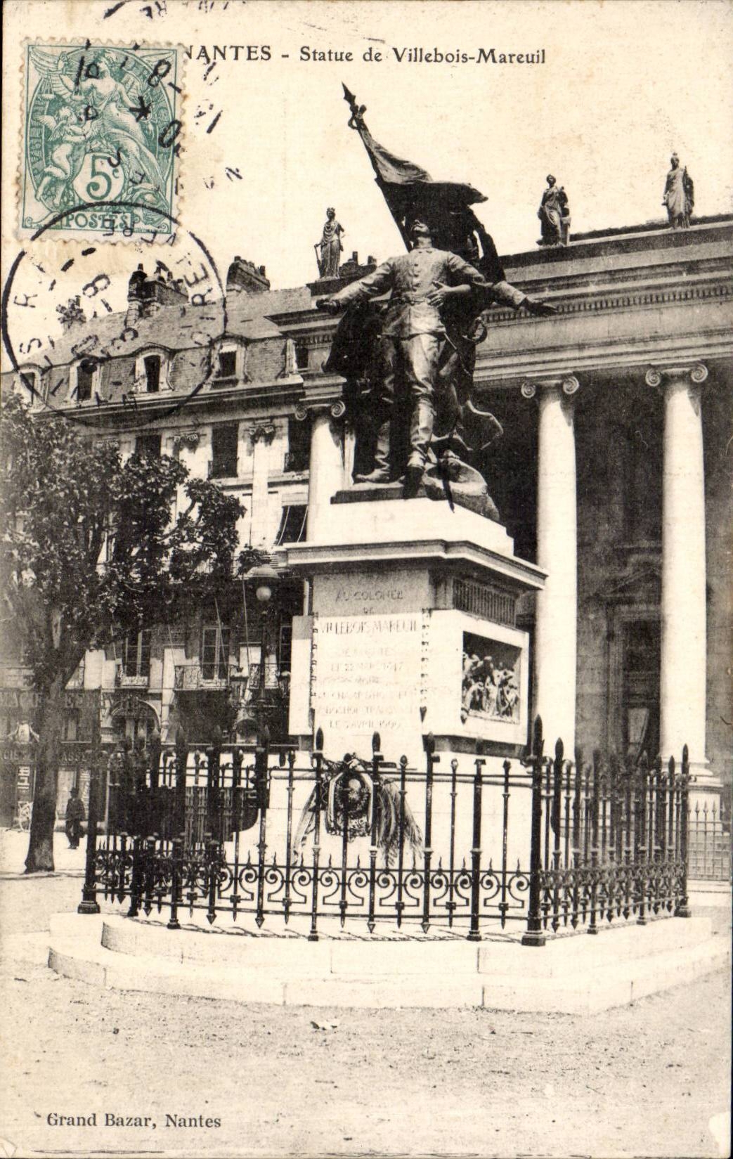 CPA Nantes Statue of Villebois Mareuil