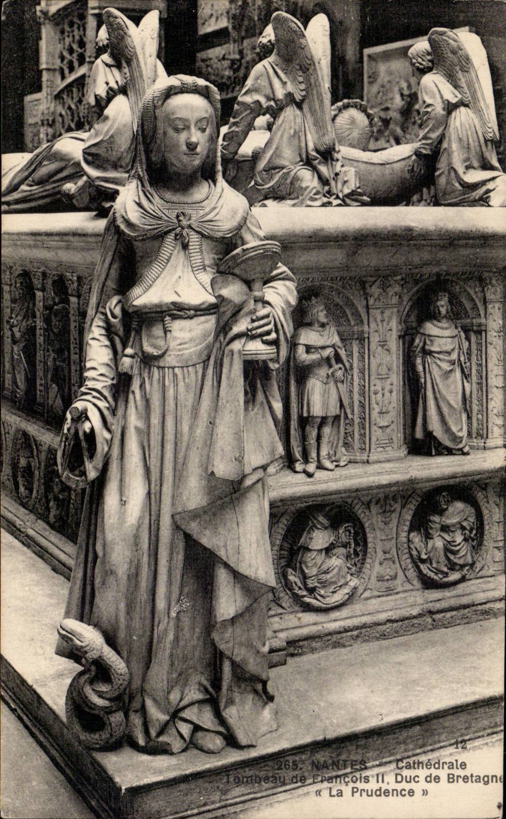 Nantes CPA Cathedral Tomb of François II Duke of Brittany prudence