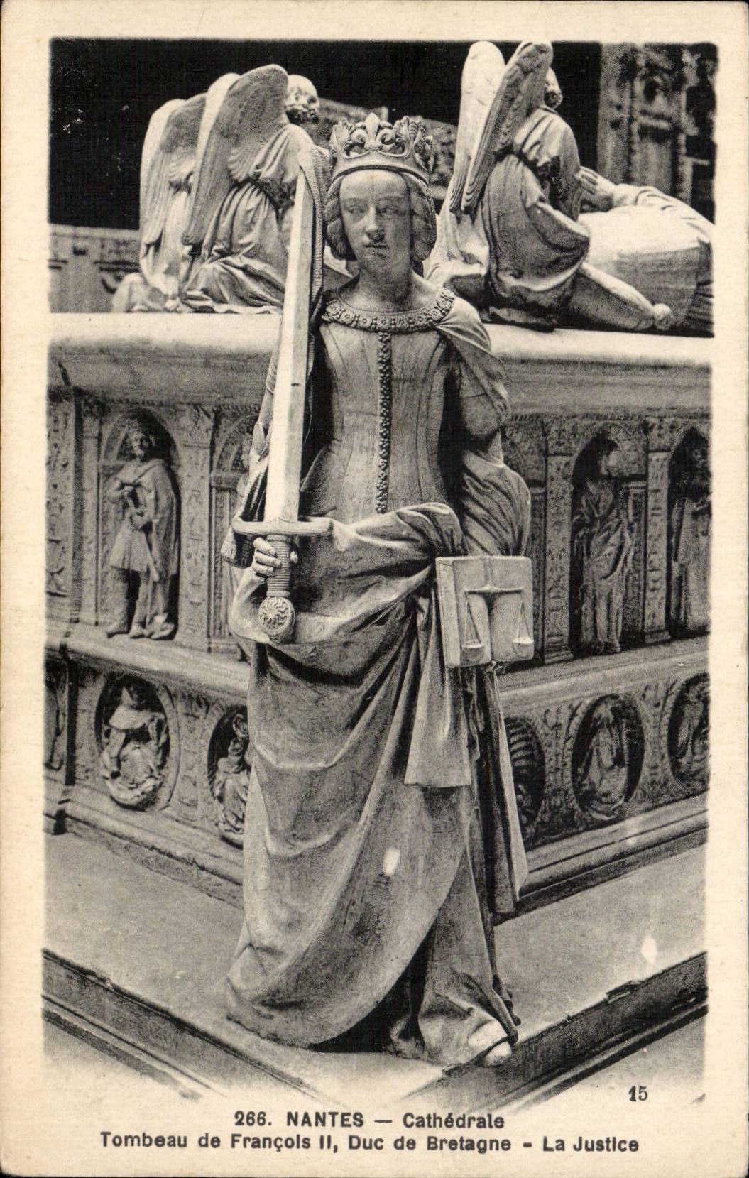 Nantes CPA Cathedral Tomb of François II Duke of Brittany justice