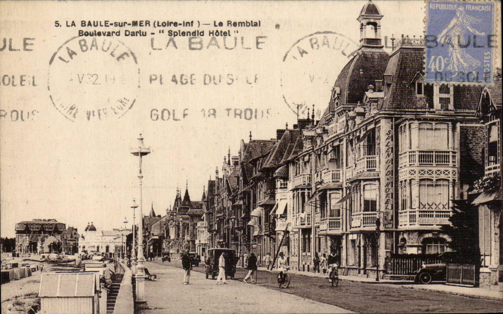 La Baule CPA the embankment Boulevard Darlu Splendid Hotel
