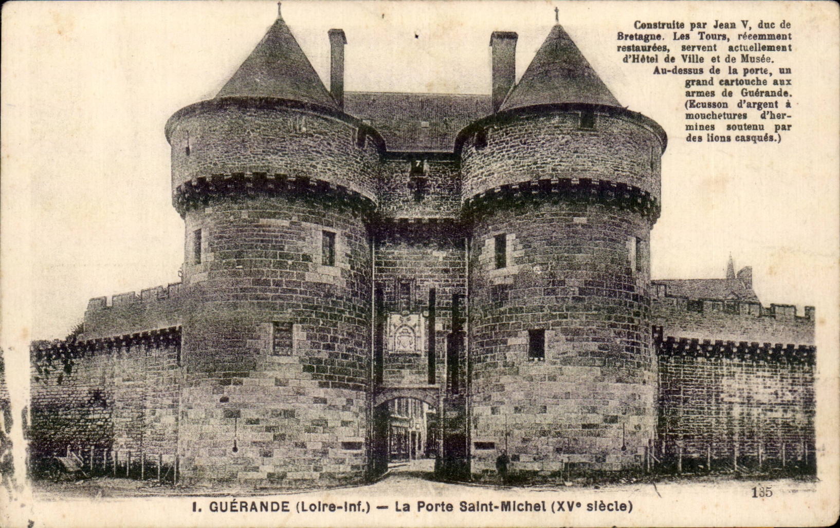 Guerande CPA the door Saint Michel 15th