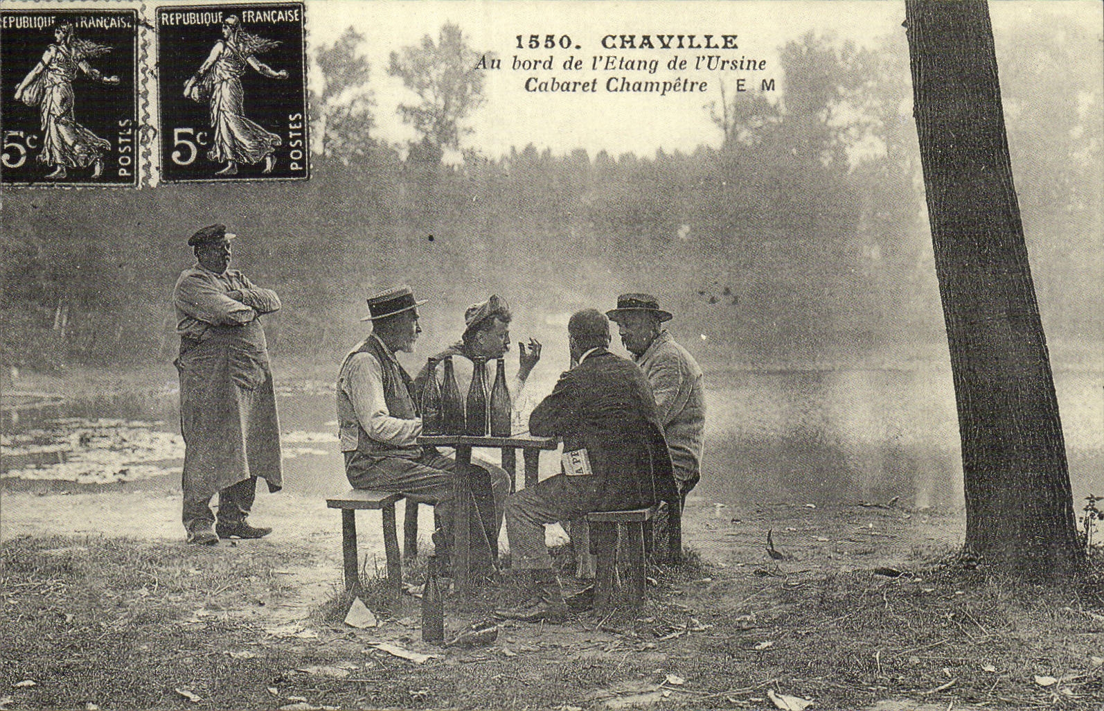 Chaville REPRODUCTION At the edge of the pond of Pastoral Ursine Cabaret Folklore