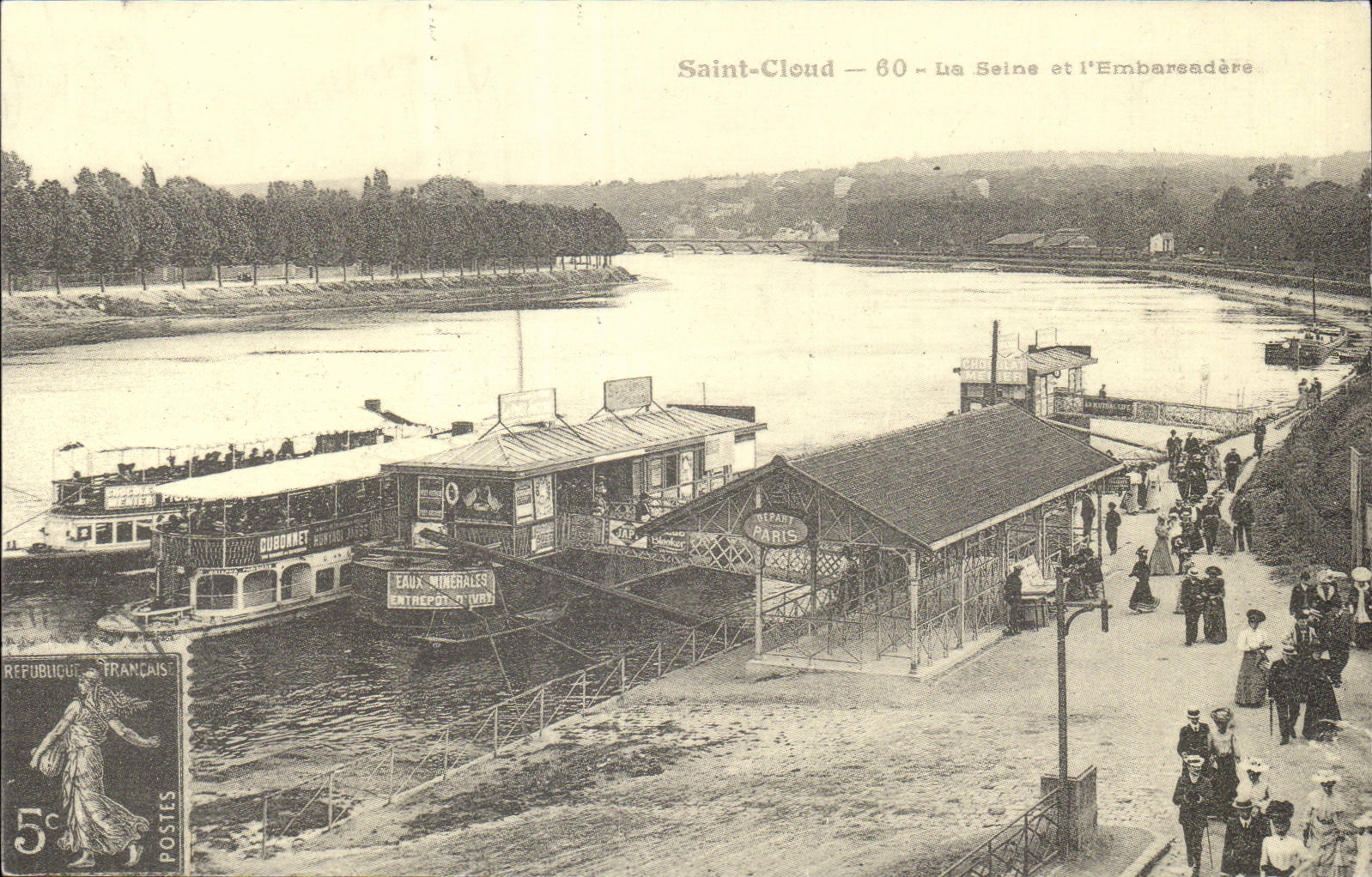 REPRODUCTION Saint Cloud the Seine and the landing stage