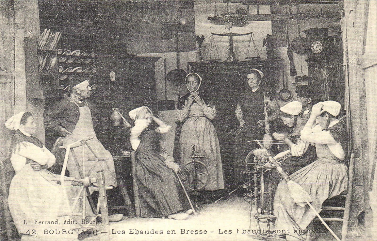 REPRODUCTION ebaudes in Bresse Bour Ain Craft industry Folklore