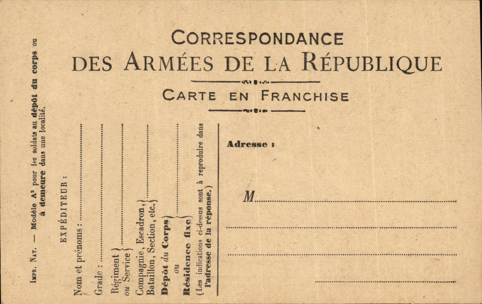 Military chart of Frankness