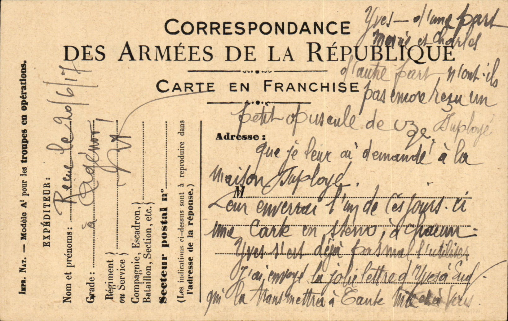 Military chart of Frankness
