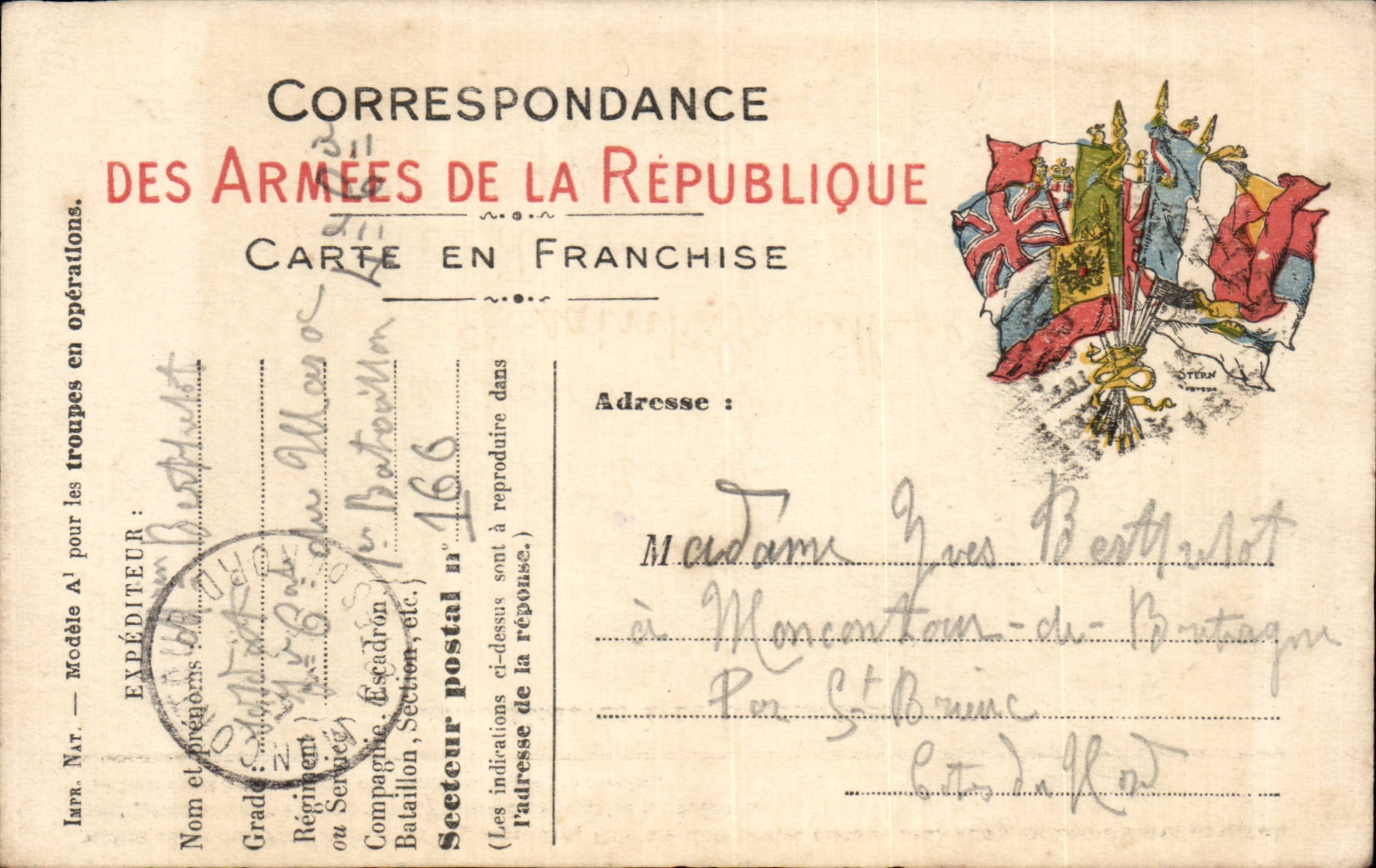 Military chart of frankness Berthelot