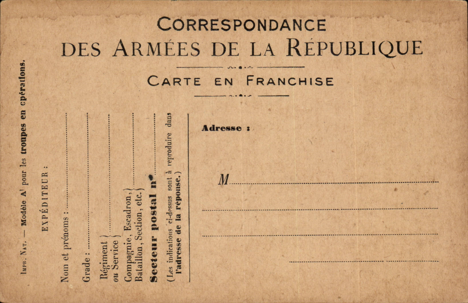 Military chart of frankness Militaria