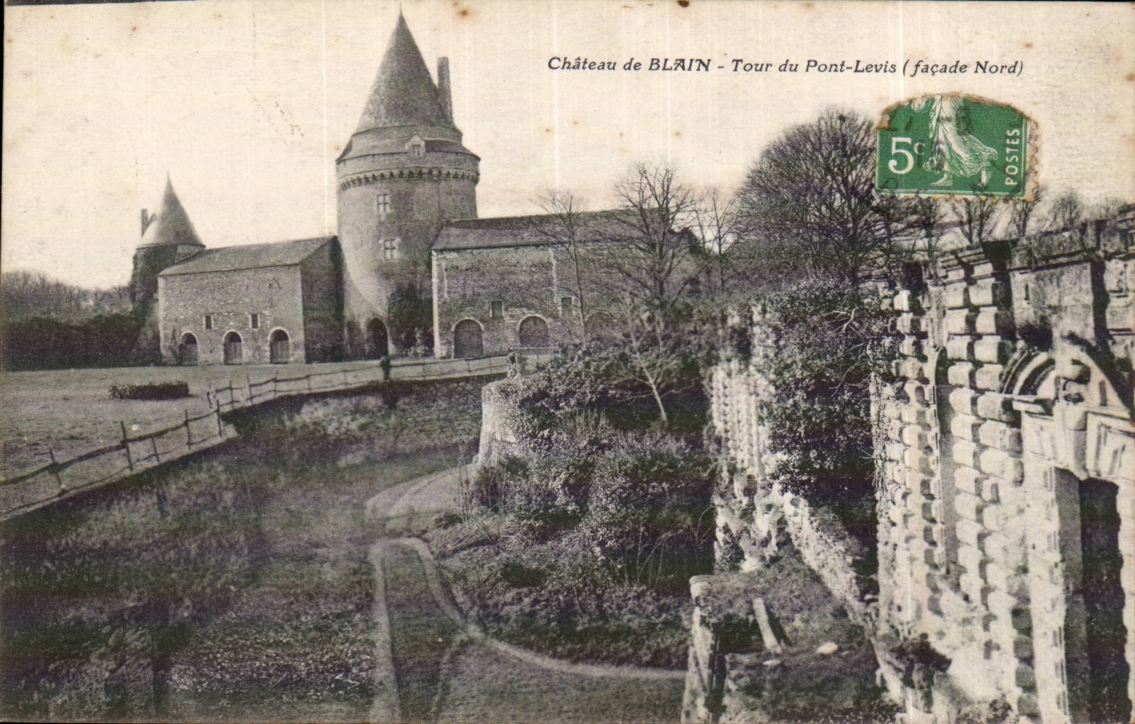 CPA Castle of Blain Turn of the bridge levis