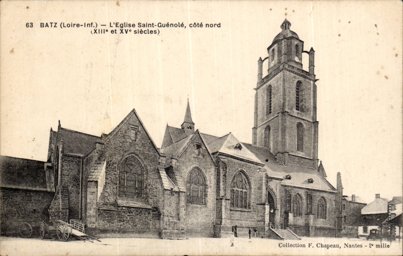 CPA Batz the church Saint Guenole Dimensions Northern