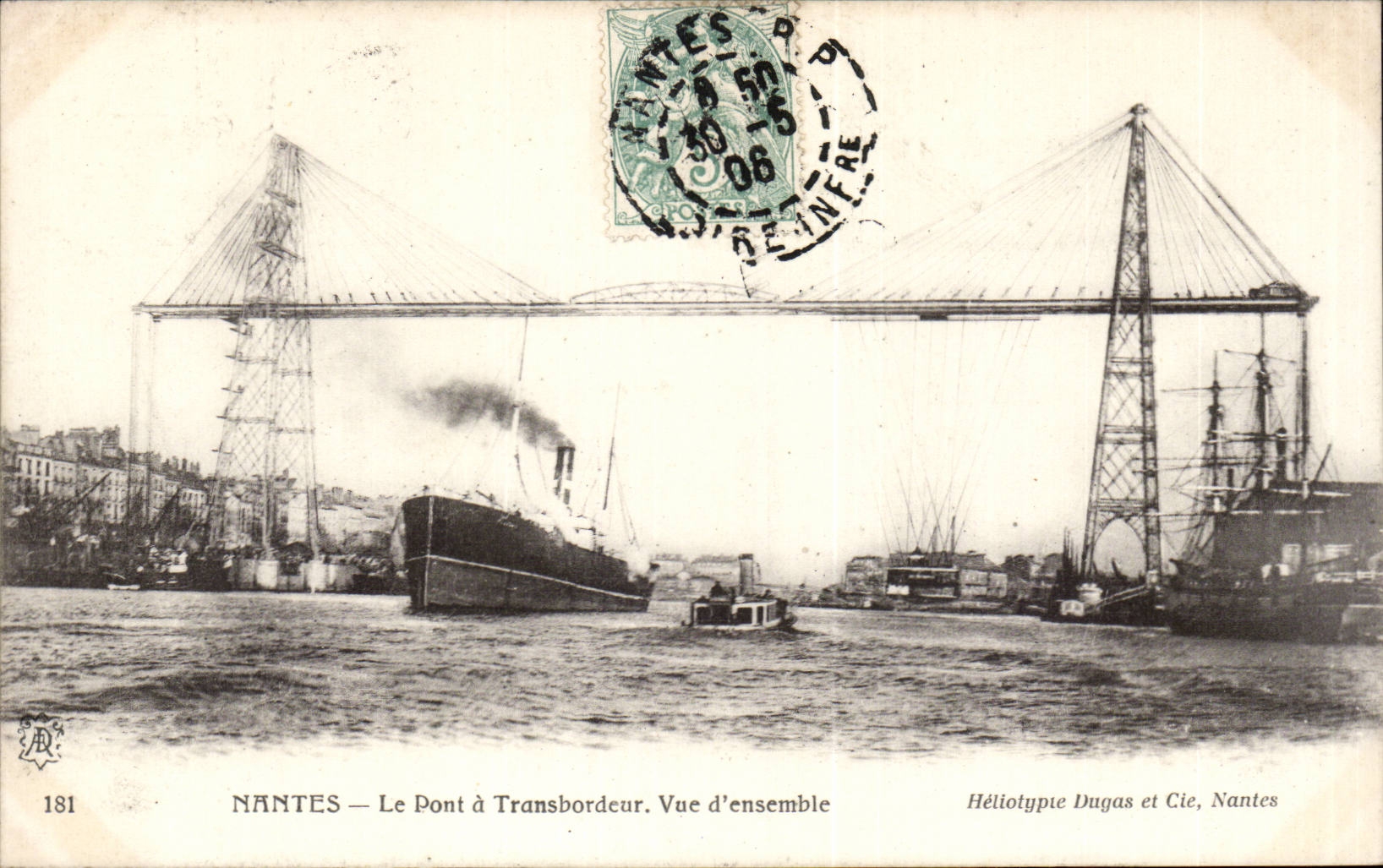 Nantes CPA the bridge has transporter Overall picture