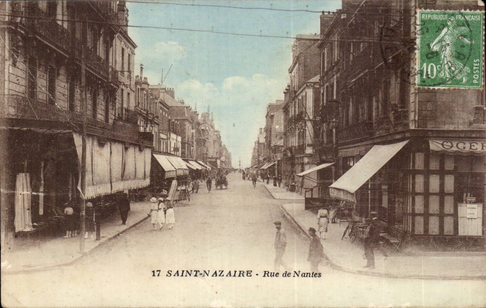Saint Nazaire CPA Street of Nantes