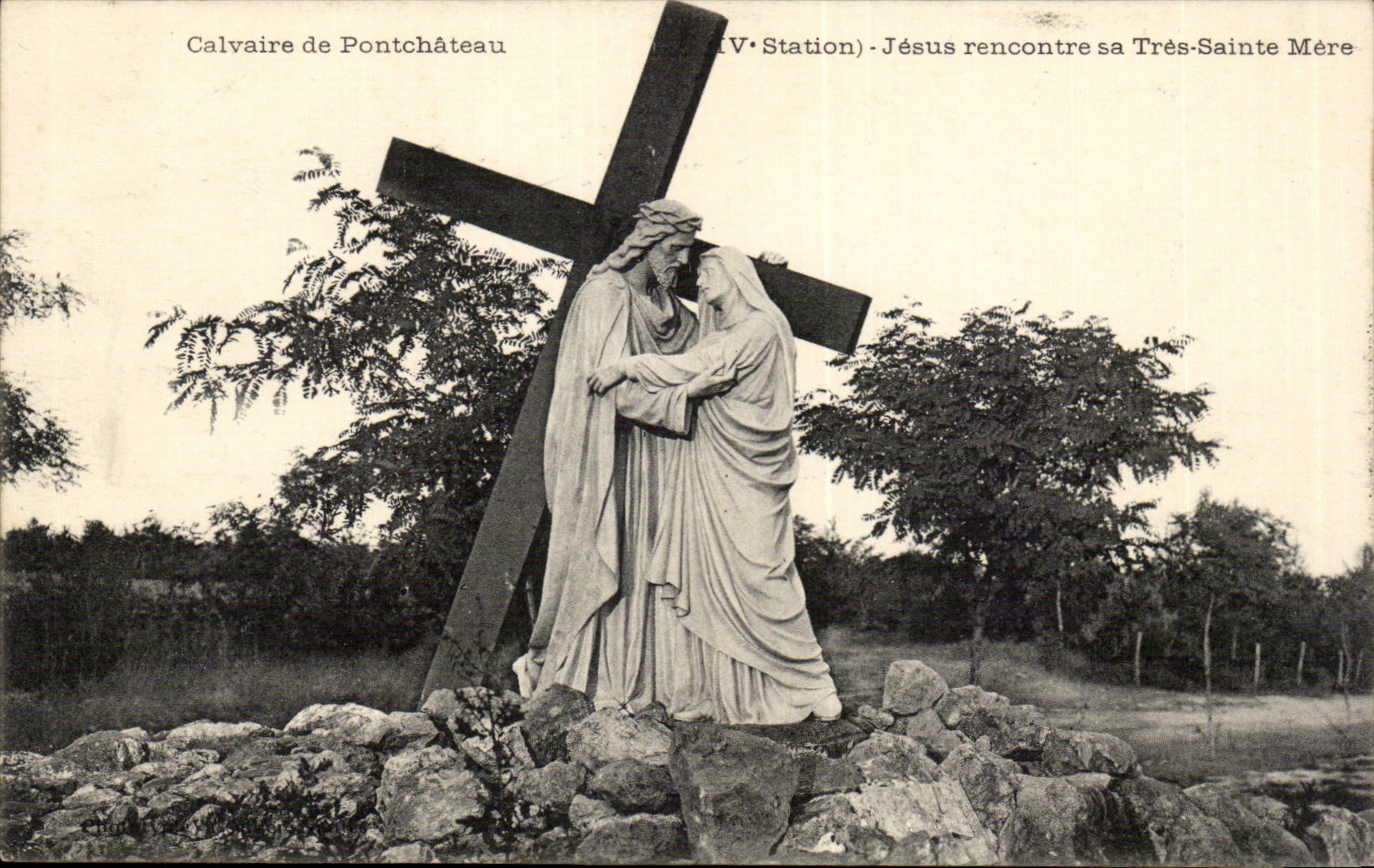 CPA Calvaire of Pontchateau Jesus meets his very holy mother