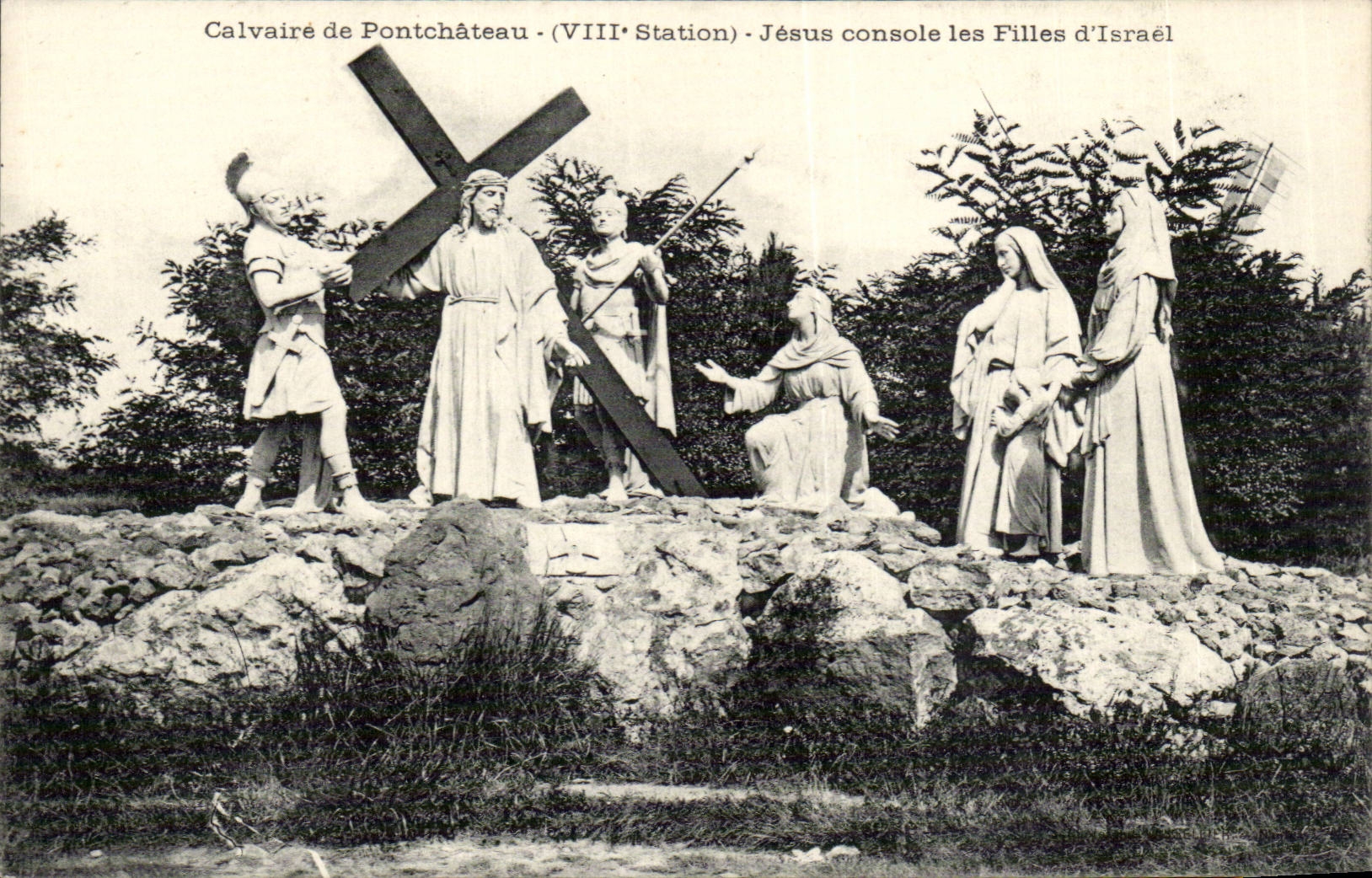 CPA Calvaire of Pontchateau Jeuss comforts the girls of Israel