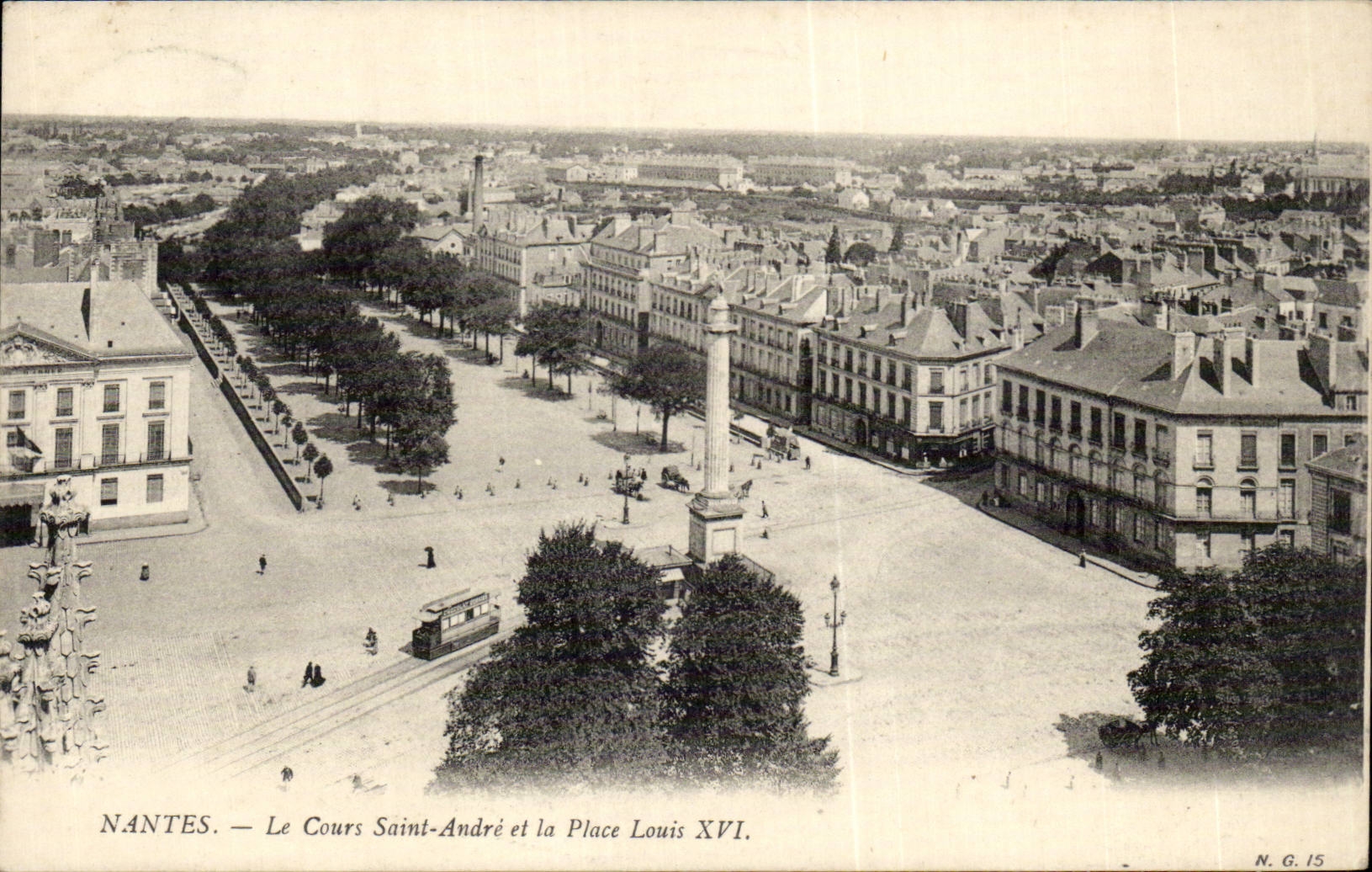 CPA Nantes the course Saint Andre and the place Louis XVI