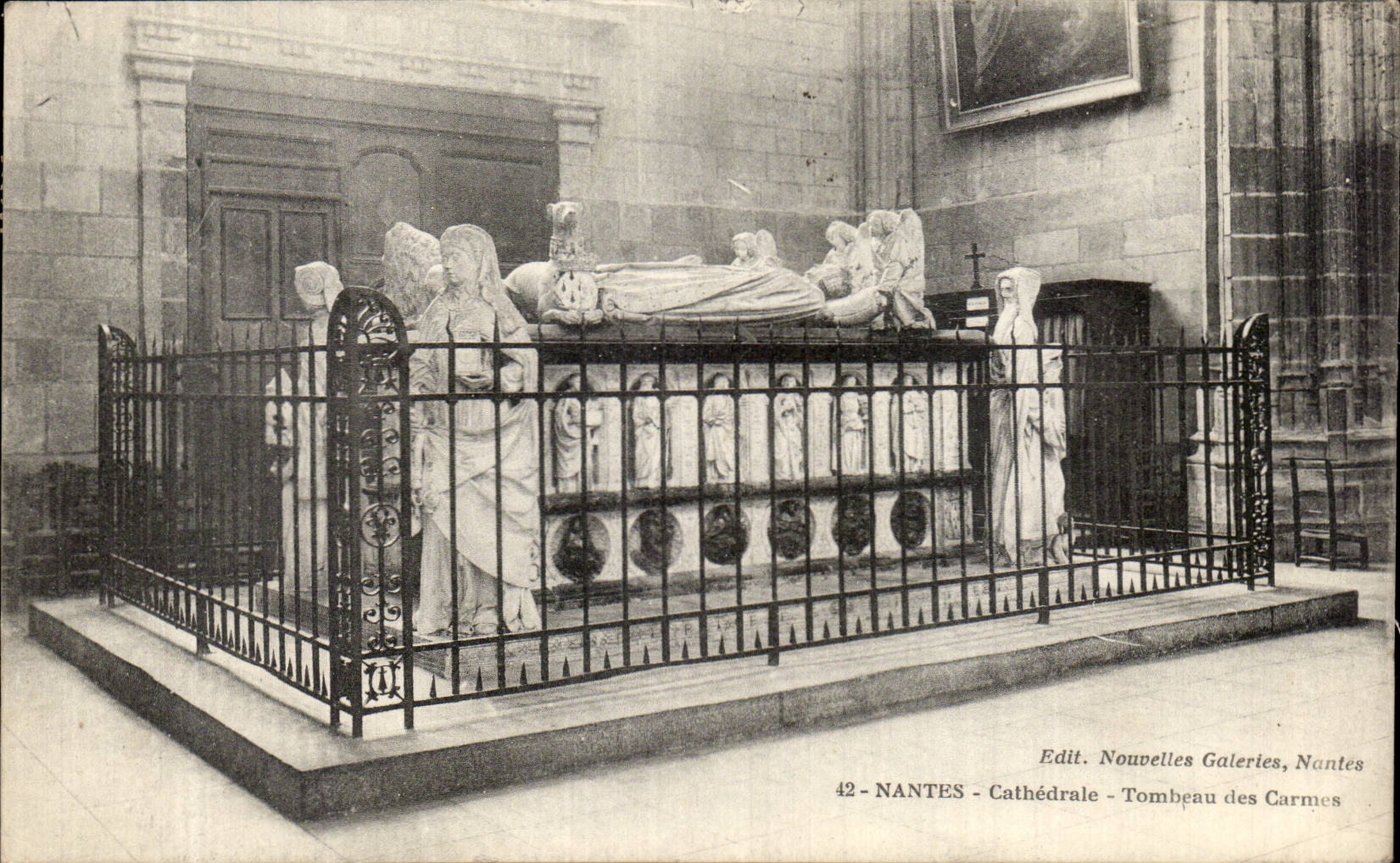 CPA Nantes Cathedral Tomb of the Carmelite friars