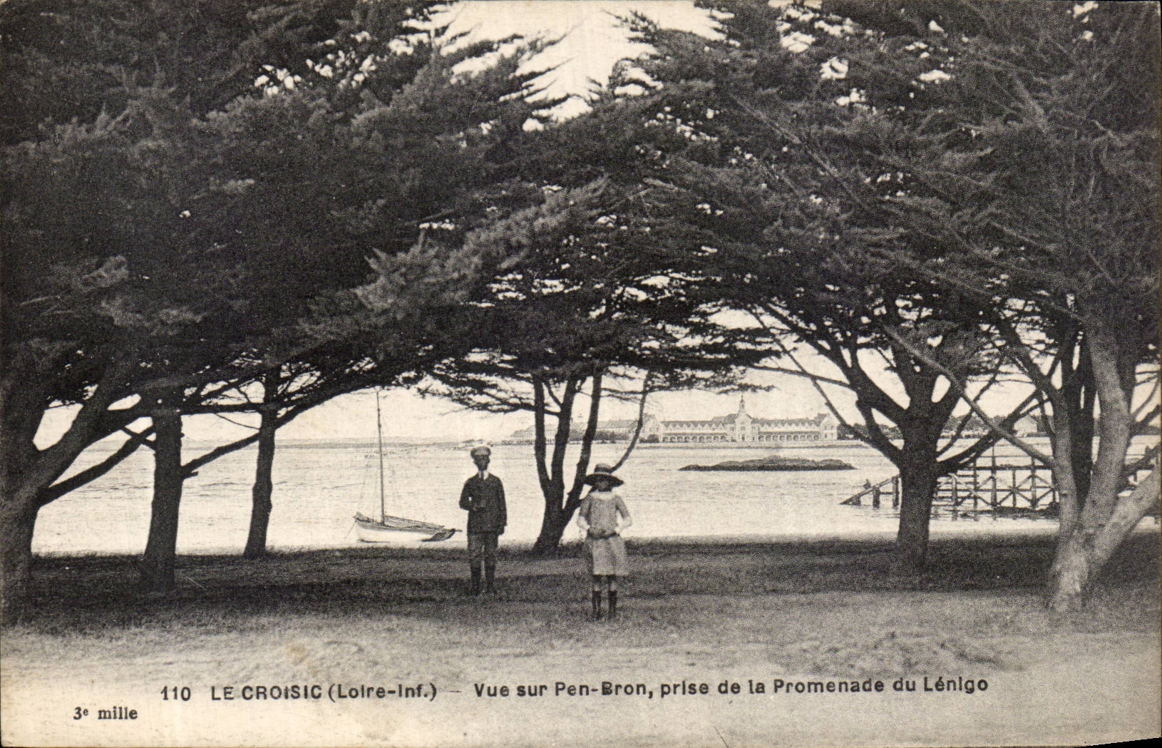 CPA Croisic gesehen auf die FEDER Bron genommen vom Weg von Lenigo