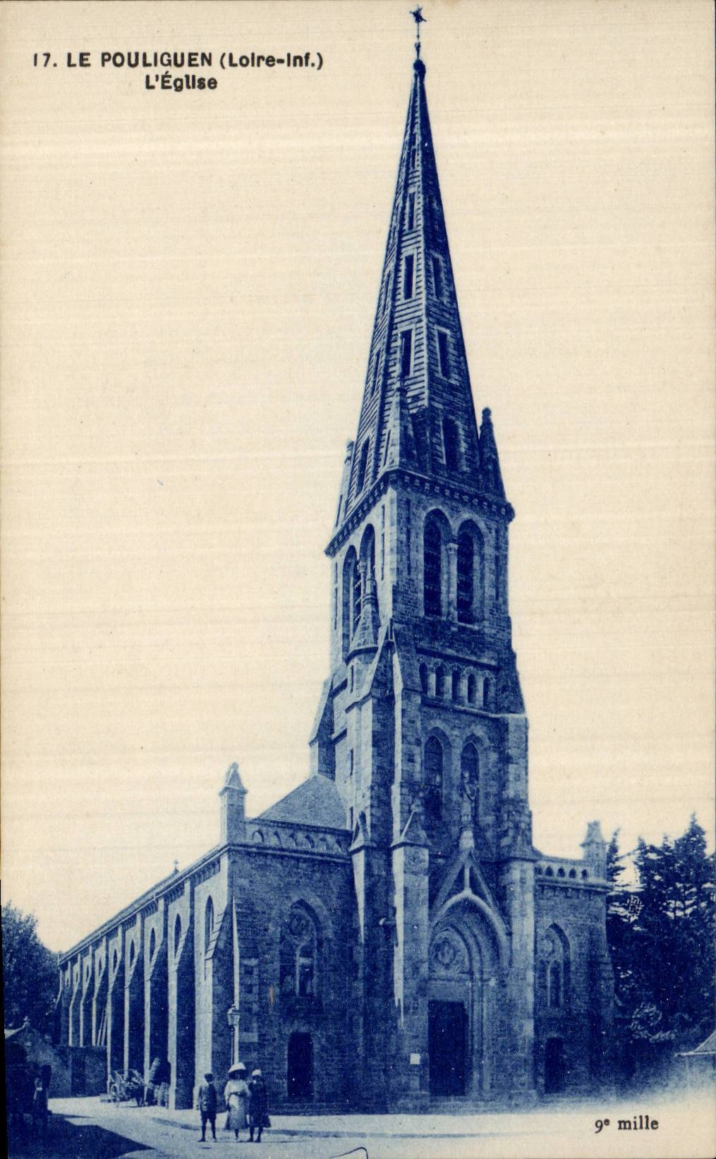 CPA Pouliguen the church