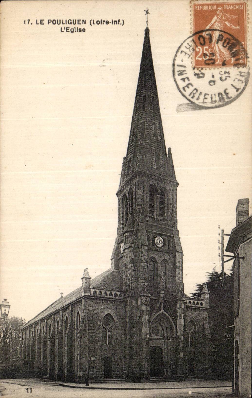 CPA Pouliguen the church