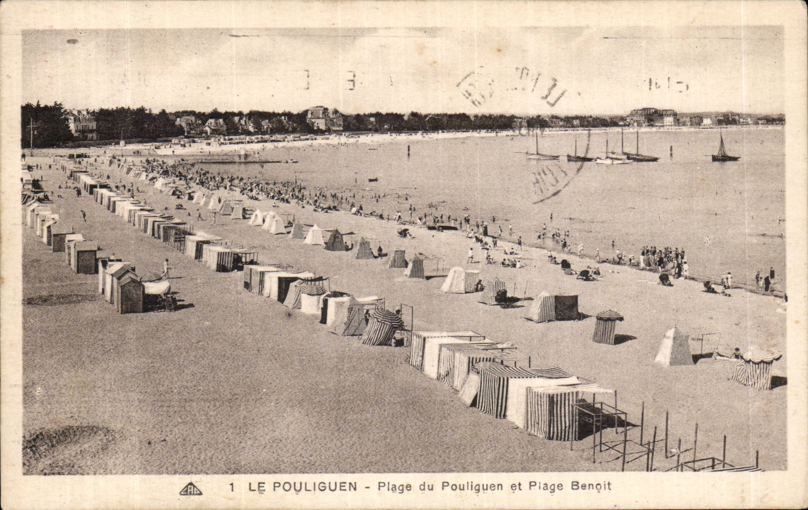 CPA Pouliguen beach of Pouliguen and beach Benoit