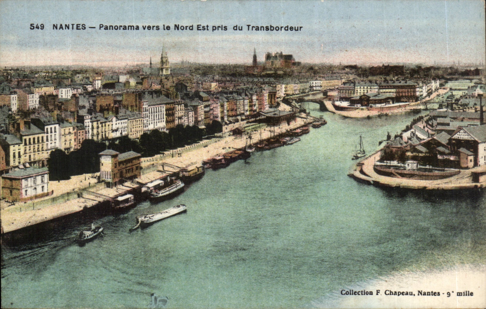 Nantes CPA Panorama towards North is taken transporter