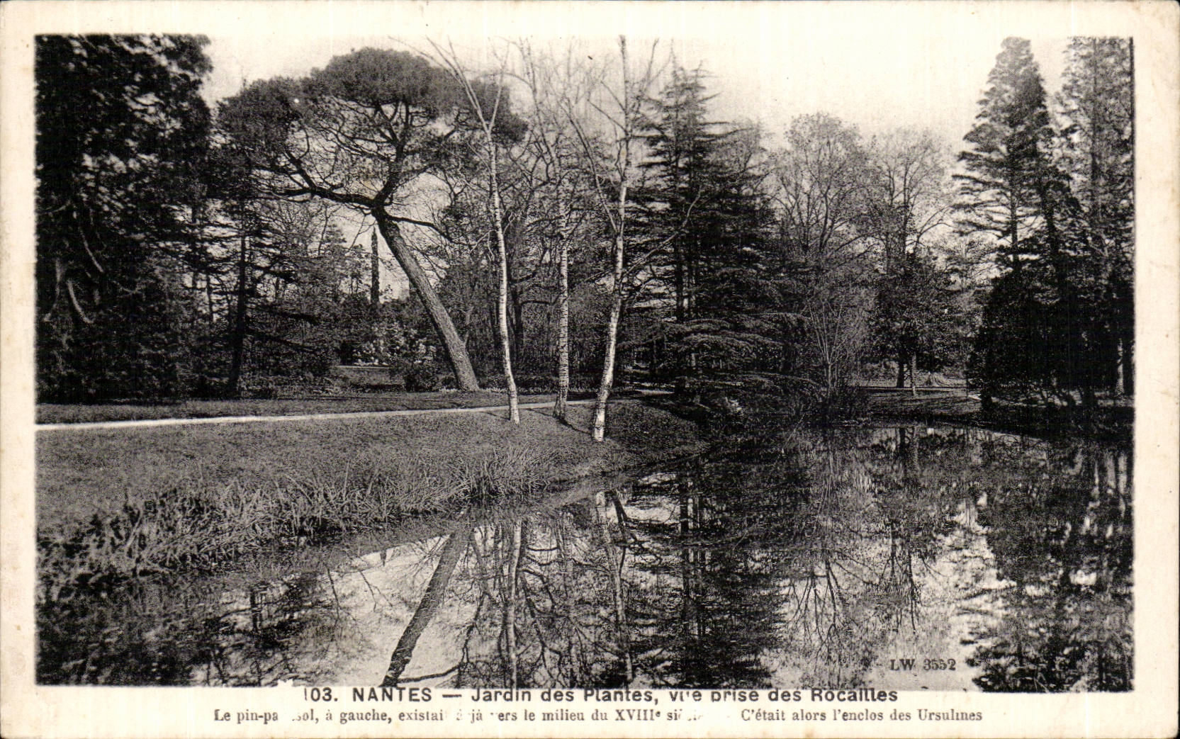 Nantes CPA Botanical garden Seen from of Rubbles